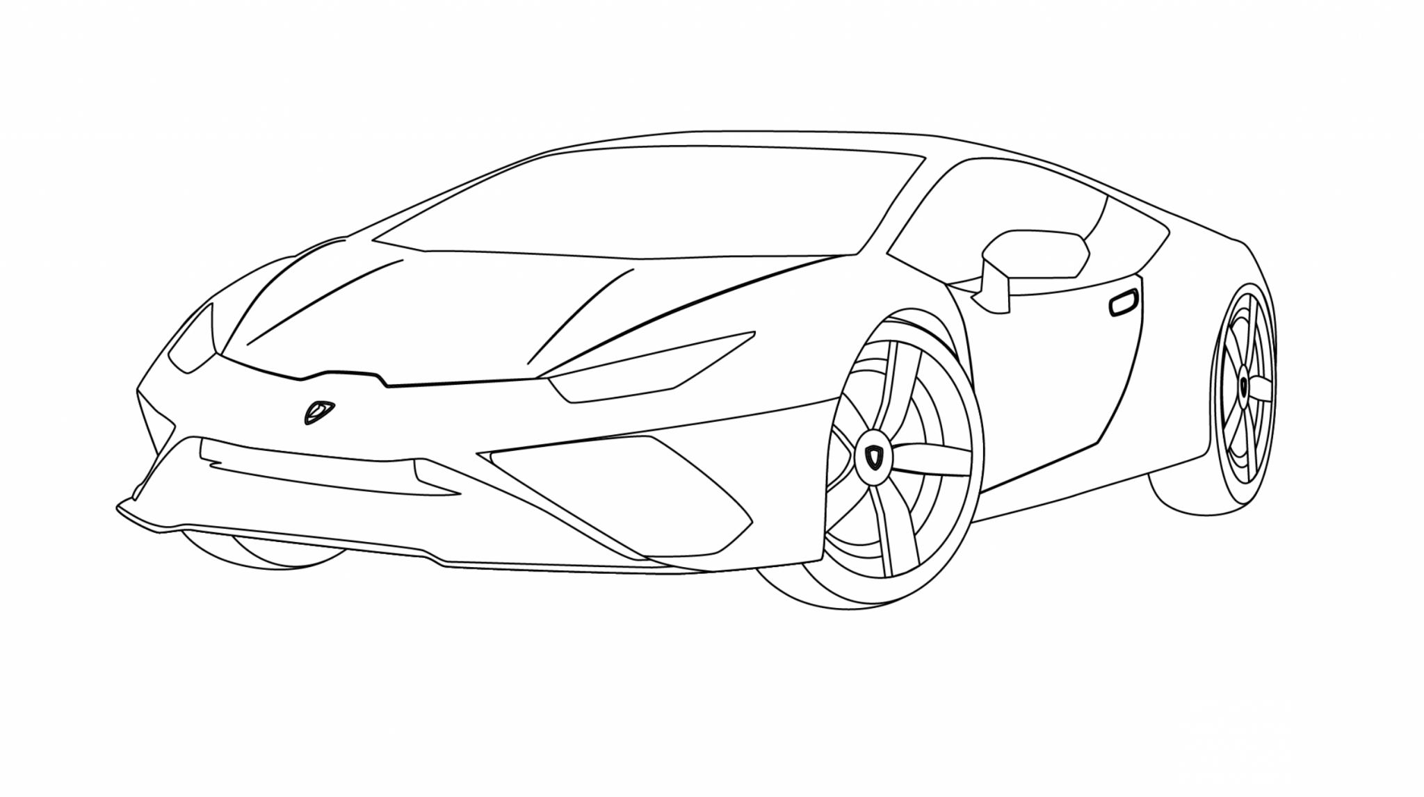 Ламборгини хуракан сбоку рисунок